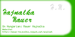 hajnalka mauer business card